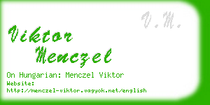 viktor menczel business card